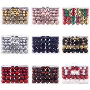 Juego de 100 Adornos Navideños para Árbol de Navidad, Bolas Colgantes de Plástico Brillante Metálico Multicolores de 3 a 6 cm para Decoración Navideña - Product Image 6
