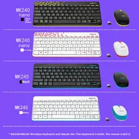 Logitech-Kit de souris et clavier sans fil de taille mini MK240 d'origine en stock