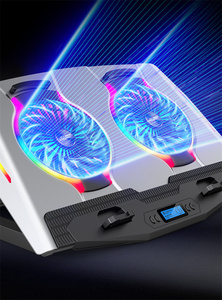 <span class=keywords><strong>Support</strong></span> de refroidissement ergonomique pour <span class=keywords><strong>ordinateur</strong></span> <span class=keywords><strong>portable</strong></span> avec écran LCD, double ventilateurs puissants, RGB, pour gaming, avec <span class=keywords><strong>support</strong></span> de téléphone – Offre Spéciale - Product Image 3