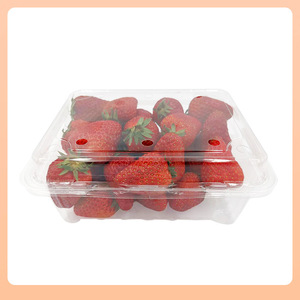 JN Personalizado Supermercado Venta al por mayor Clamshell Pet Crystal Clear Container Pet Caja de plástico desechable para frutas - Product Image 2