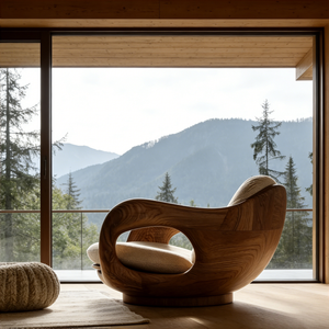 เก้าอี้พักผ่อนแบบปรับเอนได้รุ่น Minoda Disen Aesthetic First Class Cabin Single Lounger สีวอลนัท ทำจากไฟเบอร์กลาส - Product Image 3