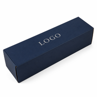 Boîte d'emballage professionnelle bleu marine avec logo personnalisé, vente en gros, boîte cadeau minimaliste pour entreprises, prix d'usine