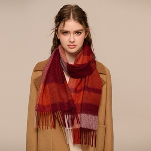 Bufanda de Cachemira a Cuadros de Lujo, para Mujer, Multicolor, Gruesa, Cálida y Larga, para Otoño e Invierno - Product Image 3