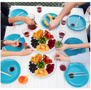 Bandeja de plástico reutilizable de <span class=keywords><strong>6</strong></span> compartimentos para catering, fruta vegetariana, merienda, fiesta, buffet, plato de inmersión, cuencos de comida, blíster, tipo de proceso - Product Image 5