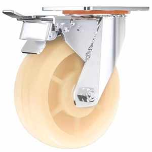 Naylon tekerlek endüstriyel el arabası tekerleği plaka yönlü yük taşıyan sarhoş tekerlek ile evrensel ağır tekerlekler - Product Image 1
