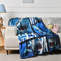 Couverture de dinosaure pour enfants de haute qualité de style américain Couverture pour enfants en flanelle Couverture lumineuse