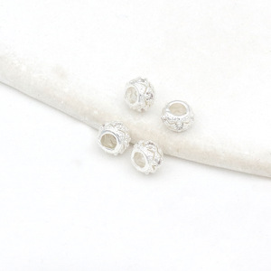 ชุด zircon ชุบทอง18K ลูกปัดแบบมีรูเจาะรูเป็นรูปกลองมีรูขนาดใหญ่อุปกรณ์ทำเครื่องประดับแบบทำมือ C45 - Product Image 5