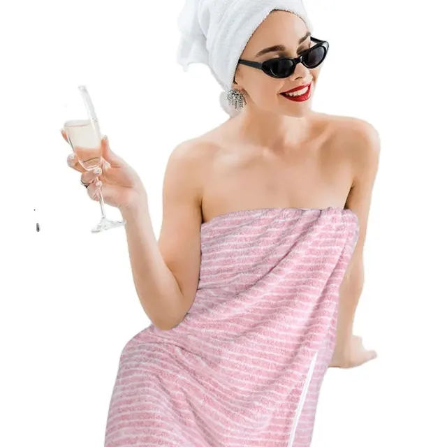 बाल आदर्श Microfiber स्नान तौलिए बड़े बाथरूम तौलिए धारी के साथ शानदार नरम स्नान तौलिया