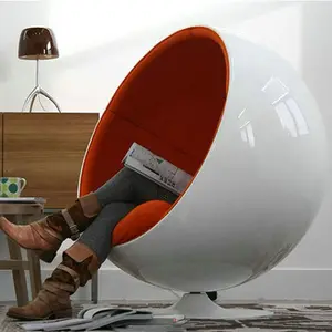 Meubles d'art simple fauteuil de canapé de forme ronde simple chaise moderne en forme d'oeuf chaise demi-boule