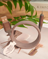 Kabel Data Pengisian Daya USB Type C Cepat 4 in 1 dengan Organizer Magnetik Nylon 100W yang Tahan Lama