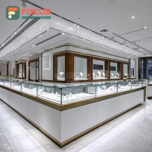 Custom Jewelry Store Display System Wood <b>Frame</b> Brand Store Showcase Cabinet - Product Image 5