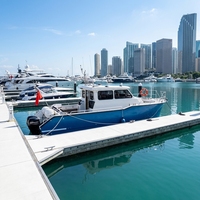 Bateau de pêche à double coque en aluminium soudé de 9,93 m, homologué CE, 12 places, deux moteurs hors-bord de 150 CV, sport, divertissement, haute mer
