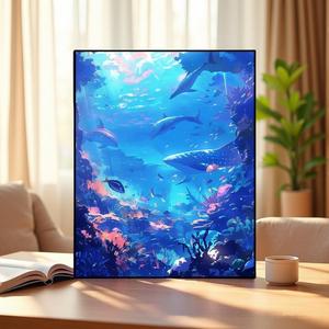 Pittura ad olio digitale <span class=keywords><strong>colorare</strong></span> il <span class=keywords><strong>paesaggio</strong></span> di animazione fatta a mano fai <span class=keywords><strong>da</strong></span> te fiore digitale soggiorno cucina pittura appesa - Product Image 5