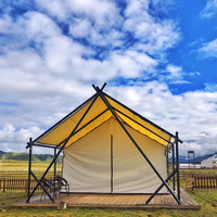 Luxe Glamping Safari Mongol Yourte Tente De Couchage pour 2 Personnes Jardin En Bois Zelt Tienda De Safari