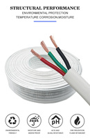 Câble plat en cuivre double et terre 3*2.5mm