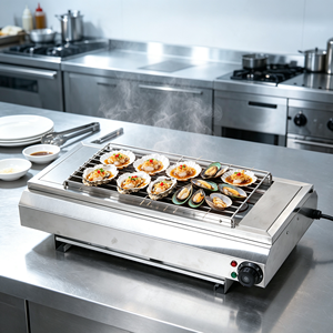 Four à barbecue électrique sans fumée en acier inoxydable de 3 kW, machine à brochettes commerciale pour les stands de rue, pour rôtir des brochettes de mouton - Product Image 2