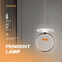 Lampu gantung emas Nordic Modern, lampu gantung mewah untuk ruang makan dapur lampu LED dalam ruangan dengan naungan putih bulat untuk langit-langit rendah