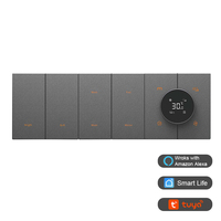 Commande vocale intelligente Alexa Home Hotel Commutateurs 1/2/3 Gang Tuya Téléphone Contrôle sans fil Zigbee Light Wall Smart Switch
