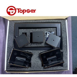 Whole Set Modern Red Oil Rubbed Bronze Bathroom Shower Glass Door Hardware <strong>Hinge</strong> <strong>Handle</strong> <strong>and</strong> Glass Clamp Set - Product Image 3