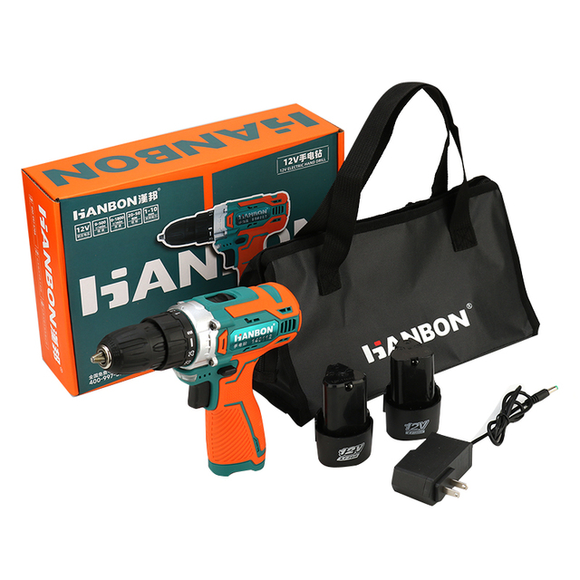 12V 18V 21V Handheld Lithium Battery Li-ion Electric Cordless Drill Set Machine Industrial Grade Screwdriver Cordless Nail Drill