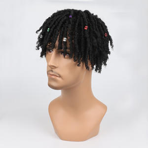 Perruques courtes et sales pour hommes africains Blocs de cheveux explosifs Hip Dance Personality Reggae Dirty Braid Wigs - Product Image 2