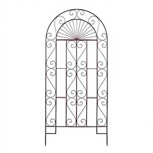 Treillis pour plantes grimpantes en fer noir, écologique, avec revêtement en poudre, grand modèle - Product Image 1