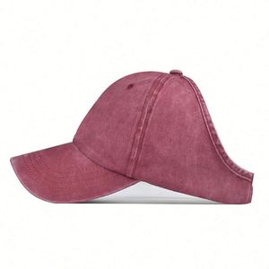 Gorras de Color Sólido con Logotipo Bordado Personalizado, Gorra de Béisbol sin Espalda para Cabello Rizado Natural, para Mujer, Afro Puff, Cola de Caballo, Sombrero para el Sol - Product Image 2