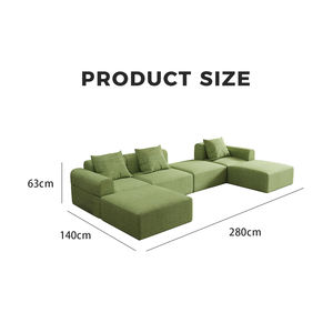 Ensemble <span class=keywords><strong>de</strong></span> canapé-lit sectionnel moderne en forme <span class=keywords><strong>de</strong></span> L, compressé, 6 pièces, avec assemblage rapide pour appartement, hôtel, villa, bureau et <span class=keywords><strong>chambres</strong></span> <span class=keywords><strong>d</strong></span>'<span class=keywords><strong>hôtes</strong></span> - Product Image 6