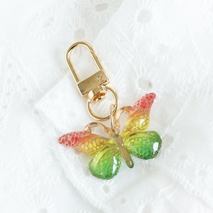 Đầy màu sắc bướm Móc khóa thiết lập tinh tế giai điệu vàng móc thời trang vòng chìa khóa cho phụ nữ cô gái DIY Túi phụ kiện - Product Image 5