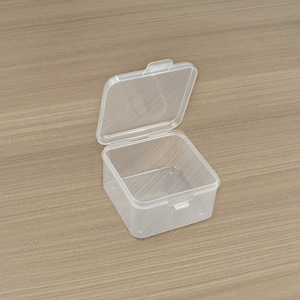 Transparent Square Plastic Storage Box 7.5x7.5x4.5 Mm For Jewelry Beads Cosmetics Hardware Parts Organizer Desktop Use - Product Image 4