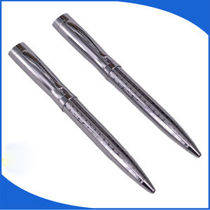 Bolígrafo de Metal con Trenza de Alambre de Acero Inoxidable de Primera Calidad, con Bola Plateada y Logotipo Personalizado Grabado - Product Image 2