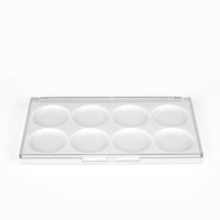 Elegante 8-Loch weiße transparente Kunststoff-Lidschattenbox & Palette-Verpackungsboxen aus recycelten Materialien für kosmetische Zwecke