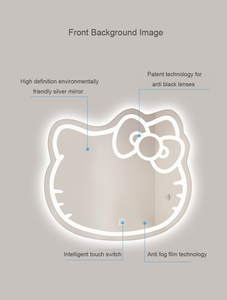Moderno <span class=keywords><strong>Hello</strong></span> <span class=keywords><strong>Kitty</strong></span> LED Vanity Mirror Light Touch Baño <span class=keywords><strong>Pared</strong></span> Decorativo Irregular <span class=keywords><strong>Espejo</strong></span> Interruptor - Product Image 4