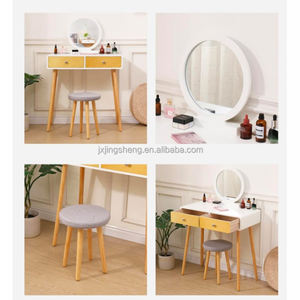 Coiffeuse en mélamine MDF de style <span class=keywords><strong>scandinave</strong></span> Meubles de chambre à coucher en bois avec rangement Style panneau - Product Image 3