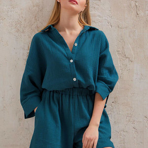 Vêtements pour femmes printemps-automne 2026, mode féminine, ensemble haut à manches longues et pantalon court, costumes deux pièces pour femmes, deux pièces - Product Image 6