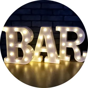 Marquesina de 3 pies personalizada Digital con batería, luces de letras de marquesina, letrero de letras LED, letras iluminadas para boda