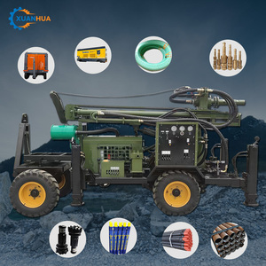 Petite foreuse rotative diesel pour puits <span class=keywords><strong>d</strong></span>'eau / Foreuse montée sur remorque et tracteur avec pompe, profondeur max. 180 m, à vendre - Product Image 2