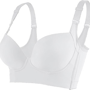<span class=keywords><strong>Sujetador</strong></span> sin costuras de talla grande 2026 al por mayor, con cobertura de grasa en la espalda, copa profunda, soporte inalámbrico de nailon sin costuras para mujer - Product Image 3
