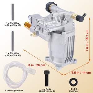 <span class=keywords><strong>Pompe</strong></span> à pression horizontale à arbre de 3/4 pouces, 3400 PSI, triple piston, vente en gros d'usine - Product Image 6