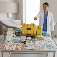 Boîte de rangement médicale en plastique, étui de protection pour équipement, étui en plastique étanche et antichoc, boîte à outils