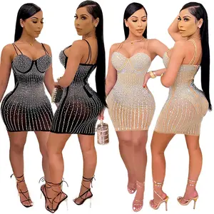 2024 New Plus size clothing 5XL woman Sexy bodycon off shoulder black long dresses night drill sequins sexy club dress