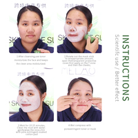 Masque en stick à l'argile, marque privée, bio, au thé vert, nettoyant, pour le visage, anti-points noirs, masque boueux au thé vert