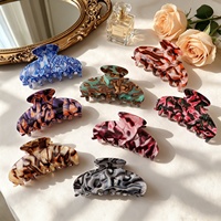 Nouvel Arrivage Pince à Cheveux Tendance Motif Marbre Dégradé Coloré, Accessoire Coiffure Femme pour Chignon Arrière de Tête avec Logo Personnalisé