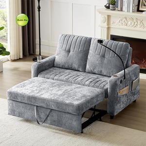 Sofá <span class=keywords><strong>cama</strong></span> extraíble 3 en 1 moderno <span class=keywords><strong>para</strong></span> muebles de sala de estar, sofá de 2 plazas, sofá <span class=keywords><strong>cama</strong></span> <span class=keywords><strong>para</strong></span> <span class=keywords><strong>dormir</strong></span> con soporte <span class=keywords><strong>para</strong></span> teléfono, carga 18042B - Product Image 3
