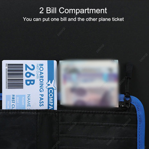 Porte-passeport portefeuille de voyage multifonctionnel petit portefeuille de carte de crédit sac de rangement de documents bandoulière pochette en Nylon <span class=keywords><strong>RFID</strong></span> protégé - Product Image 5