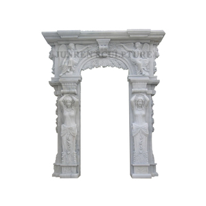 Cornice per Porta in Marmo di Lusso Intagliata a Mano, Decorazione Esterna, Telaio per Porta in Marmo - Product Image 4