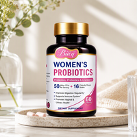 BUCQ Santé Intestinale Féminine : Super Probiotique, Prébiotique, Postbiotique, Extraits Végétaux, Formule Alimentaire Certifiée GMP, 60 Capsules