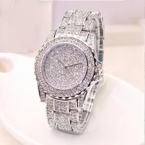 Topmerk Luxe Bling Quartz Horloge Relojes Hiphop Gold Full Diamond Iced Out Horloge