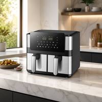 Cuisinière saine électronique avec affichage LED, type pot, four à cuisson rapide, outil de cuisine domestique, assurance commerciale, friteuse à air chinoise, appareil de cuisson à faible teneur en gras