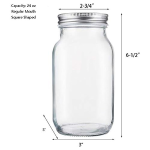 Bocaux Mason en Verre Borosilicate Fait Main Personnalisés OEM, Sans BPA, à Large Ouverture, Qualité Alimentaire, avec Couvercle en Silicone pour Boissons et Conserves - Product Image 2
